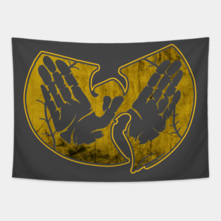 Wu-Tang Grunge Vintage Hand‑Print Logo Tee Tapestry