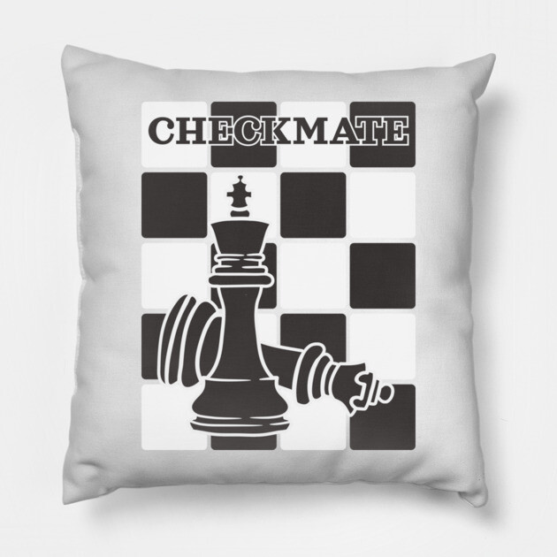 Checkerboard Checkmate - Chess Lovers gift Pillow by TuncGK