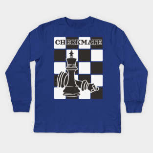 Checkerboard Checkmate - Chess Lovers gift Kids Long Sleeve T-Shirt
