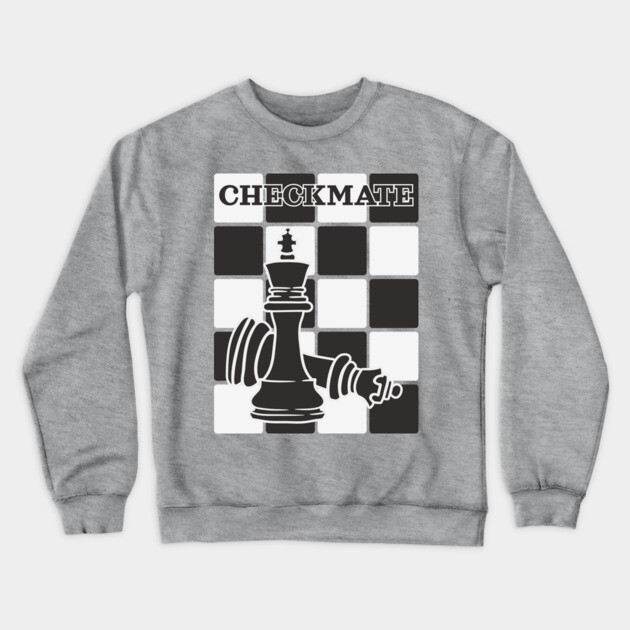 Checkerboard Checkmate - Chess Lovers gift Crewneck Sweatshirt by TuncGK
