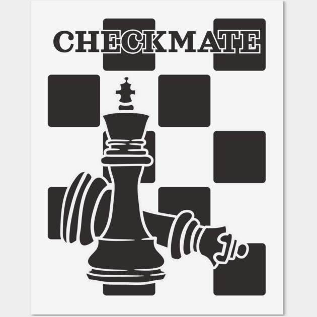 Checkerboard Checkmate - Chess Lovers gift Wall Art by TuncGK
