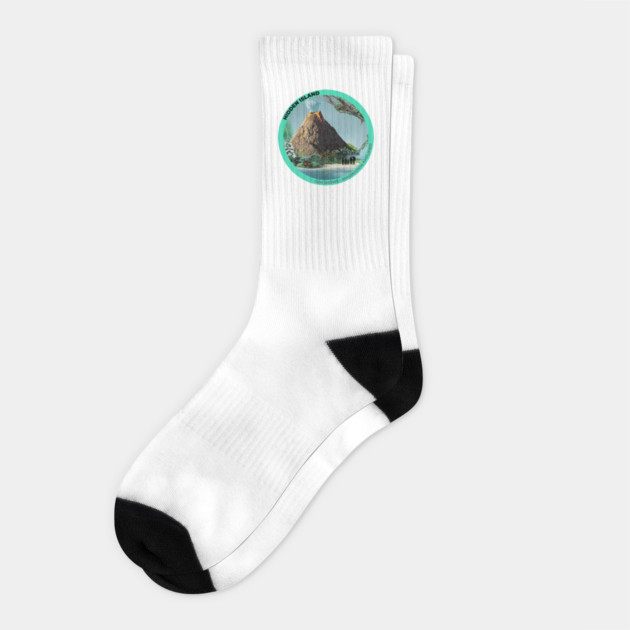 Hidden Island Official Sticker Socks by GZM Podcasts