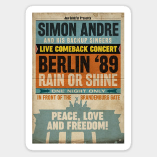 SIMON ANDRE: Live 1989 Sticker