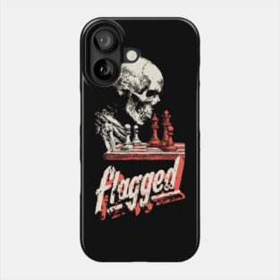 Flagged - Skeleton Playing Chess - Losing on Time Phone Case