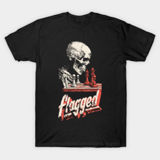 Flagged - Skeleton Playing Chess - Losing on Time T-Shirt