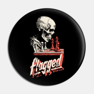 Flagged - Skeleton Playing Chess - Losing on Time Pin