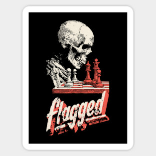 Flagged - Skeleton Playing Chess - Losing on Time Sticker