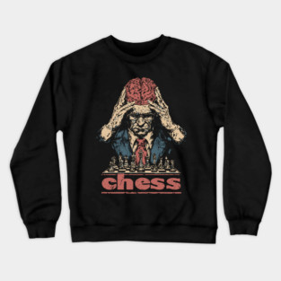 Brains for Chess - Concept Art Retro Style Crewneck Sweatshirt