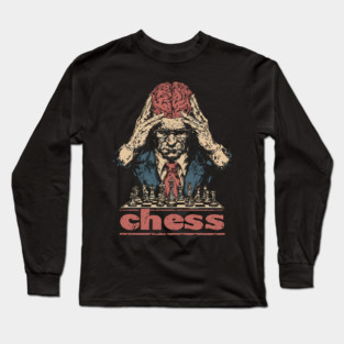Brains for Chess - Concept Art Retro Style Long Sleeve T-Shirt