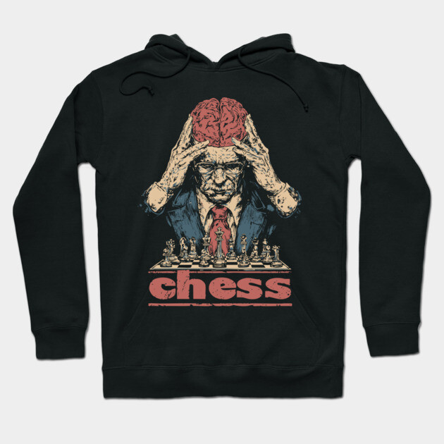 Brains for Chess - Concept Art Retro Style Hoodie by TuncGK