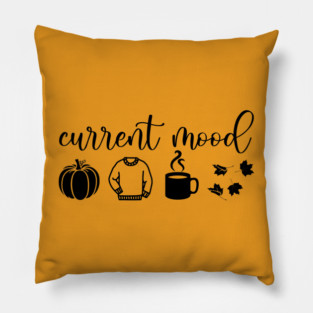 Autumn Moods (Black) Pillow