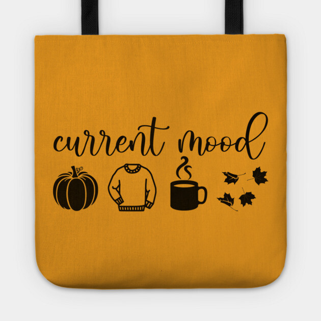 Autumn Moods (Black) Tote by casualteesinc