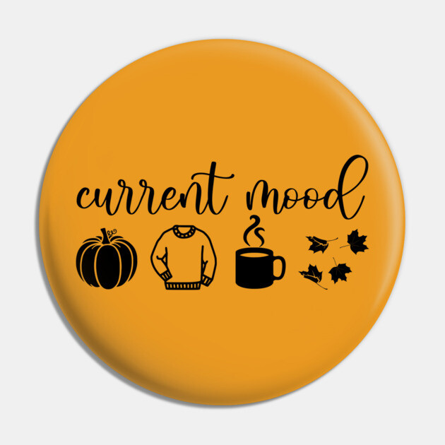 Autumn Moods (Black) Pin by casualteesinc