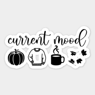Autumn Moods (Black) Sticker