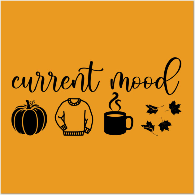 Autumn Moods (Black) Wall Art by casualteesinc