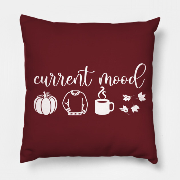 Autumn Moods (White) Pillow by casualteesinc