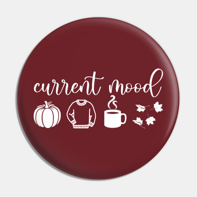 Autumn Moods (White) Pin by casualteesinc