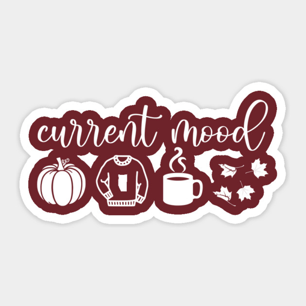 Autumn Moods (White) Sticker by casualteesinc