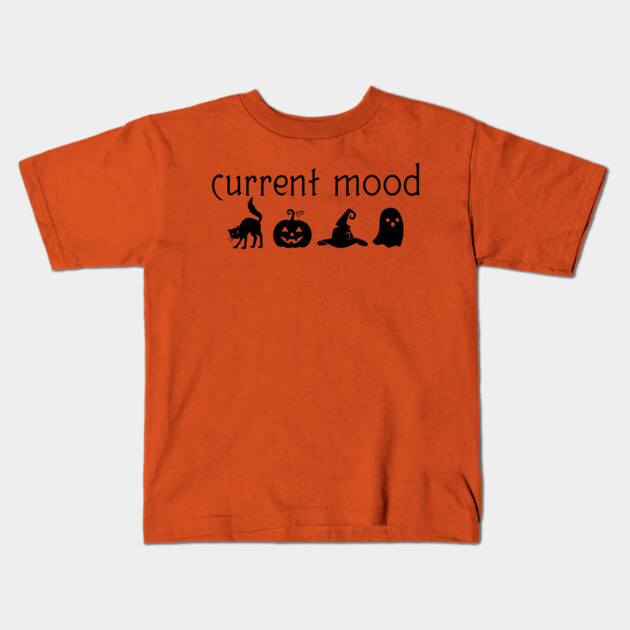 Halloween Moods (Black) Kids T-Shirt by casualteesinc