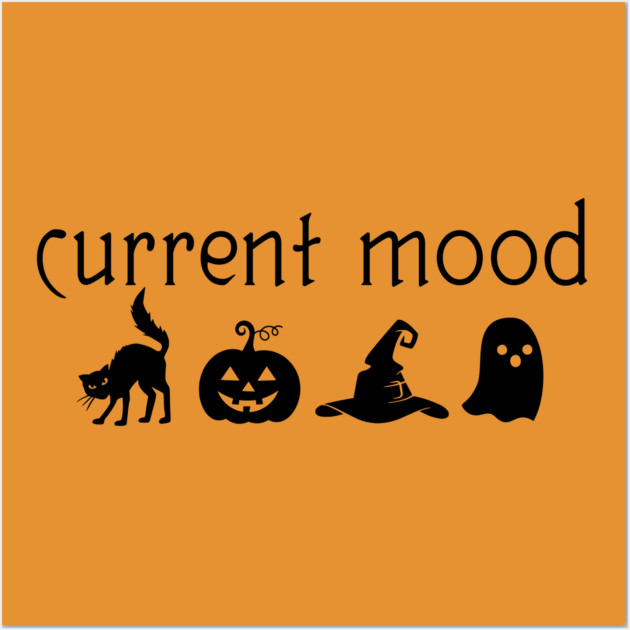 Halloween Moods (Black) Wall Art by casualteesinc