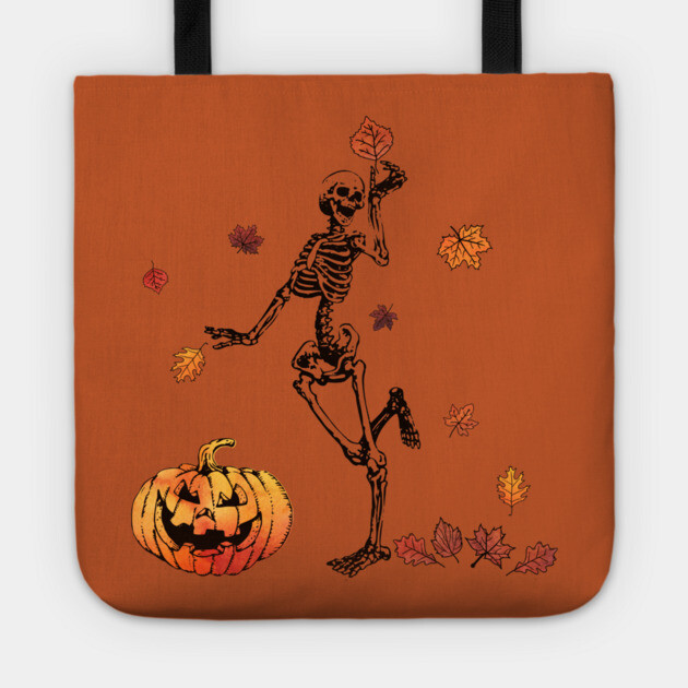 Frolicking Skelly Tote by casualteesinc