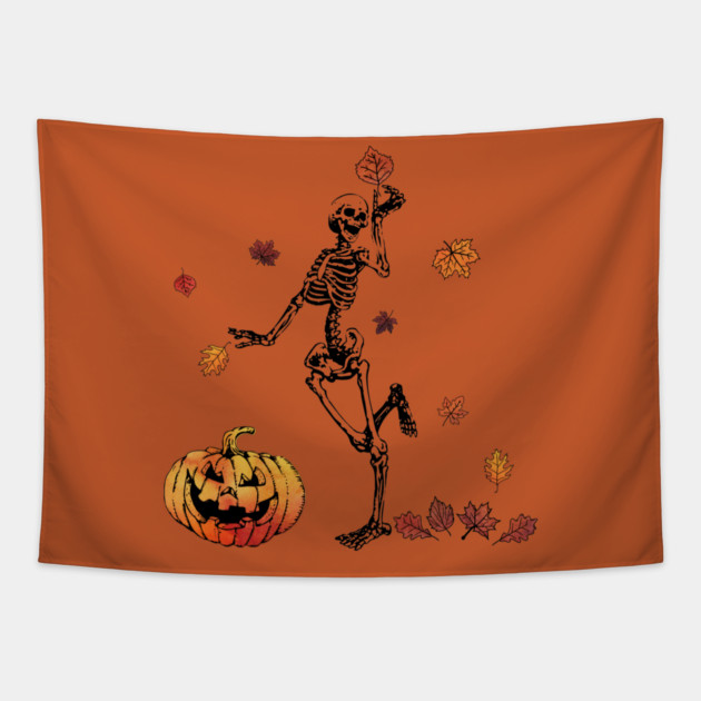 Frolicking Skelly Tapestry by casualteesinc
