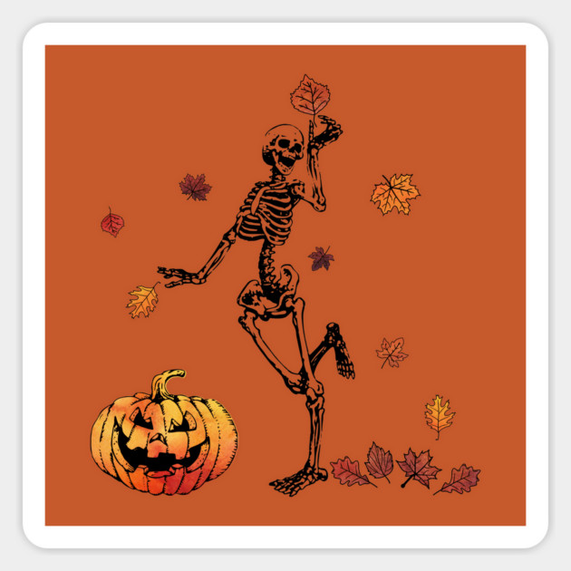 Frolicking Skelly Sticker by casualteesinc