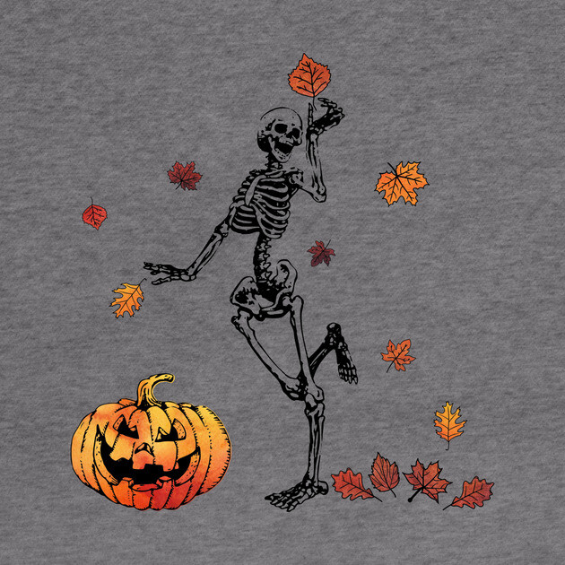 Frolicking Skelly by casualteesinc