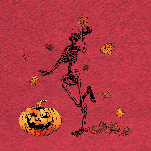 Frolicking Skelly by casualteesinc