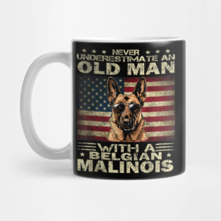 Belgian Malinois Dog Breed Never Underestimate an Old Man Mug