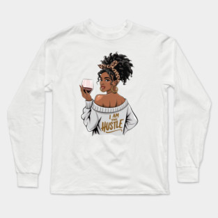 I am the hustle | Black Boss Lady Long Sleeve T-Shirt