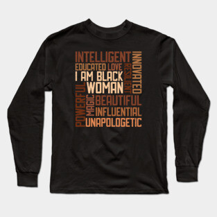 Intelligent Black Woman Long Sleeve T-Shirt