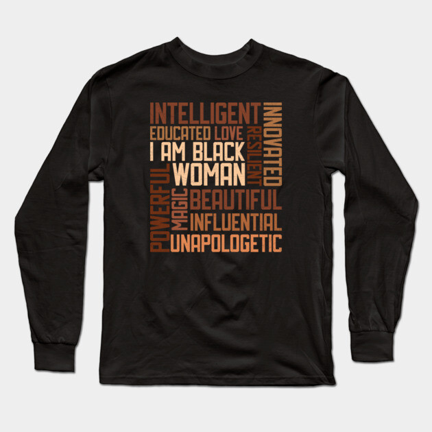 Intelligent Black Woman Long Sleeve T-Shirt by UrbanLifeApparel