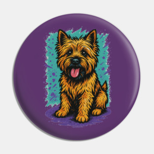 Retro 90s Cairn Terrier Vintage Dog Pin