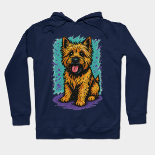 Retro 90s Cairn Terrier Vintage Dog Hoodie