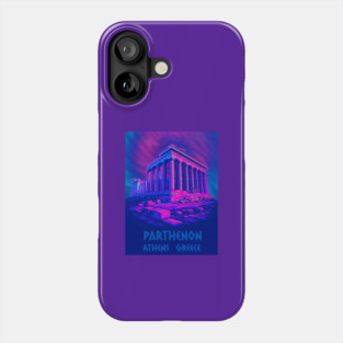 Chillwave Parthenon – Retro Greek Temple Vaporwave Art Phone Case
