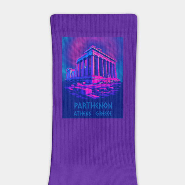 Chillwave Parthenon – Retro Greek Temple Vaporwave Art by DonWillisJrArt