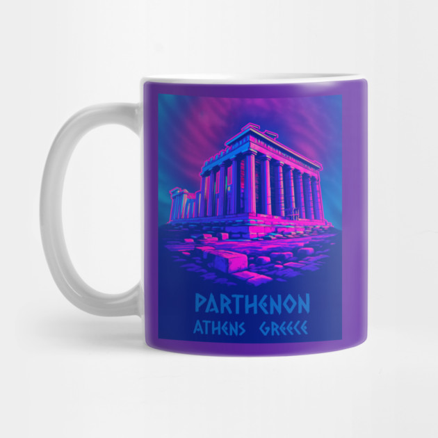 Chillwave Parthenon – Retro Greek Temple Vaporwave Art by DonWillisJrArt