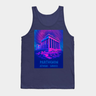 Chillwave Parthenon – Retro Greek Temple Vaporwave Art Tank Top