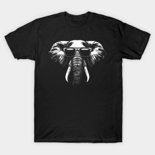 Elephant Wearing Sunglasses T-Shirt