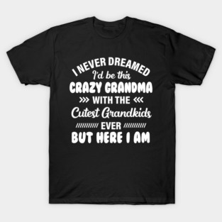 I never dreamed I’d be this crazy grandma with the cutest grandkids ever funny shirt T-Shirt