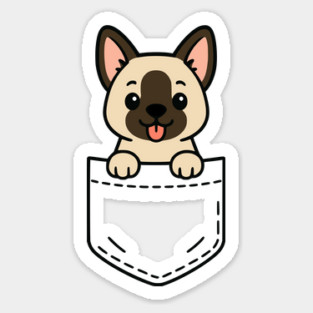 Cute Siamese Kitten Pocket Pal Funny Siamese Cat Lover Sticker