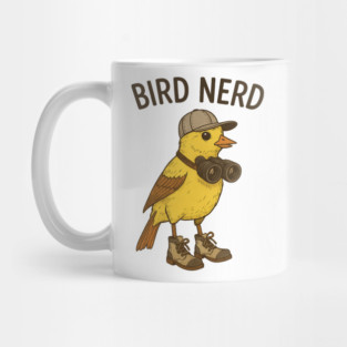 Bird Nerd – Funny Bird Watching Gift – Cute Bird Lover Design – Ornithology Humor – Nature Nerd Quote – Backyard Birding Aesthetic Mug