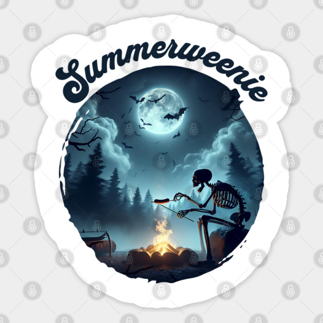 Summerweenie: Summer, Halloween, and Hot Dogs Summerween design Sticker by Luxinda