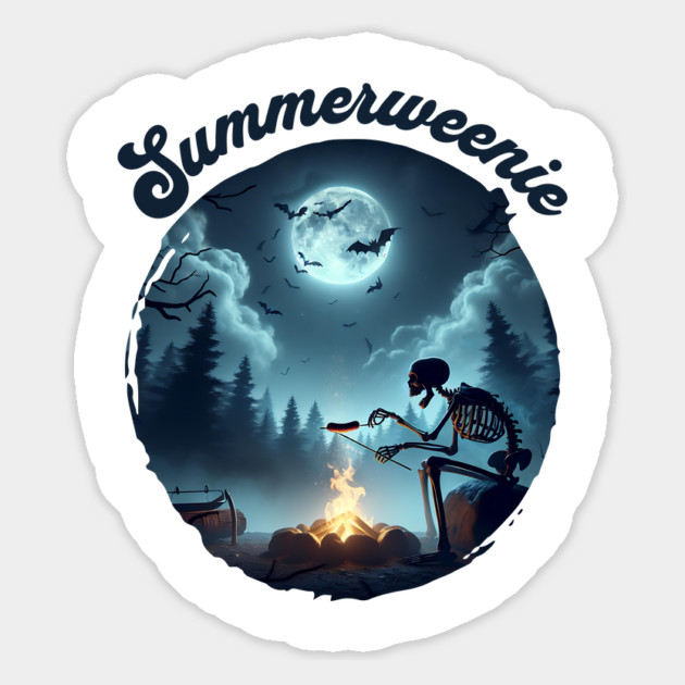 Summerweenie: Summer, Halloween, and Hot Dogs Summerween design Magnet by Luxinda