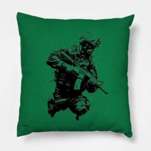 Call of Duty Soldier Fan Art | Gaming Tribute | For True COD Fans Pillow