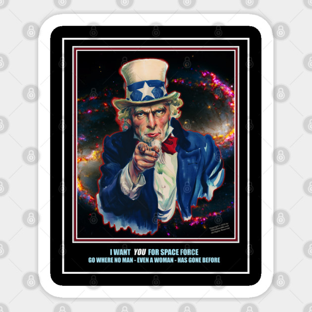 I WANT YOU FOR SPACE FORCE Sticker by Erik's Store
