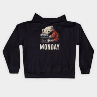 Sleepy Baby Bear in Monday Morning - Weekend Crisis Kids Hoodie