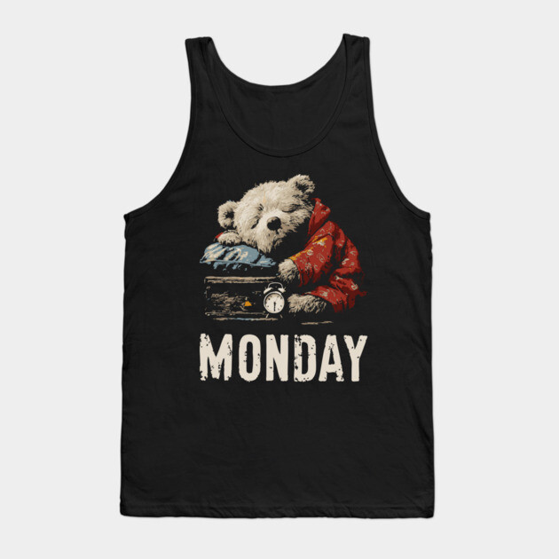 Sleepy Baby Bear in Monday Morning - Weekend Crisis Tank Top by TuncGK