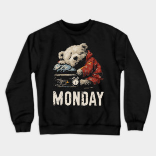 Sleepy Baby Bear in Monday Morning - Weekend Crisis Crewneck Sweatshirt